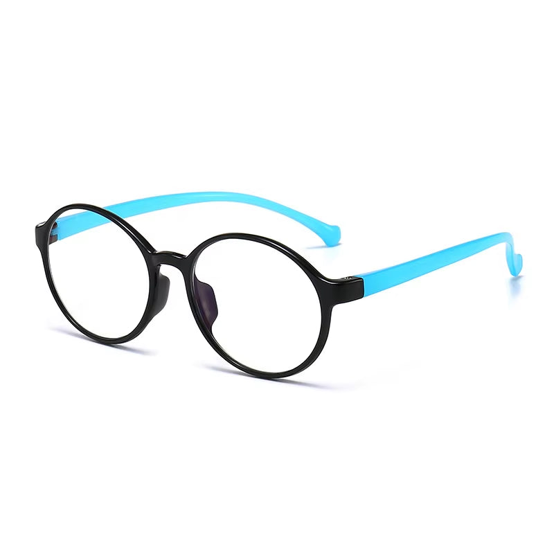 Anti Blue Light Glasses Kids round Silicone Custom Myopic Glasses Boys Girls Optic Prescription Blue Light Blocking Glasses
