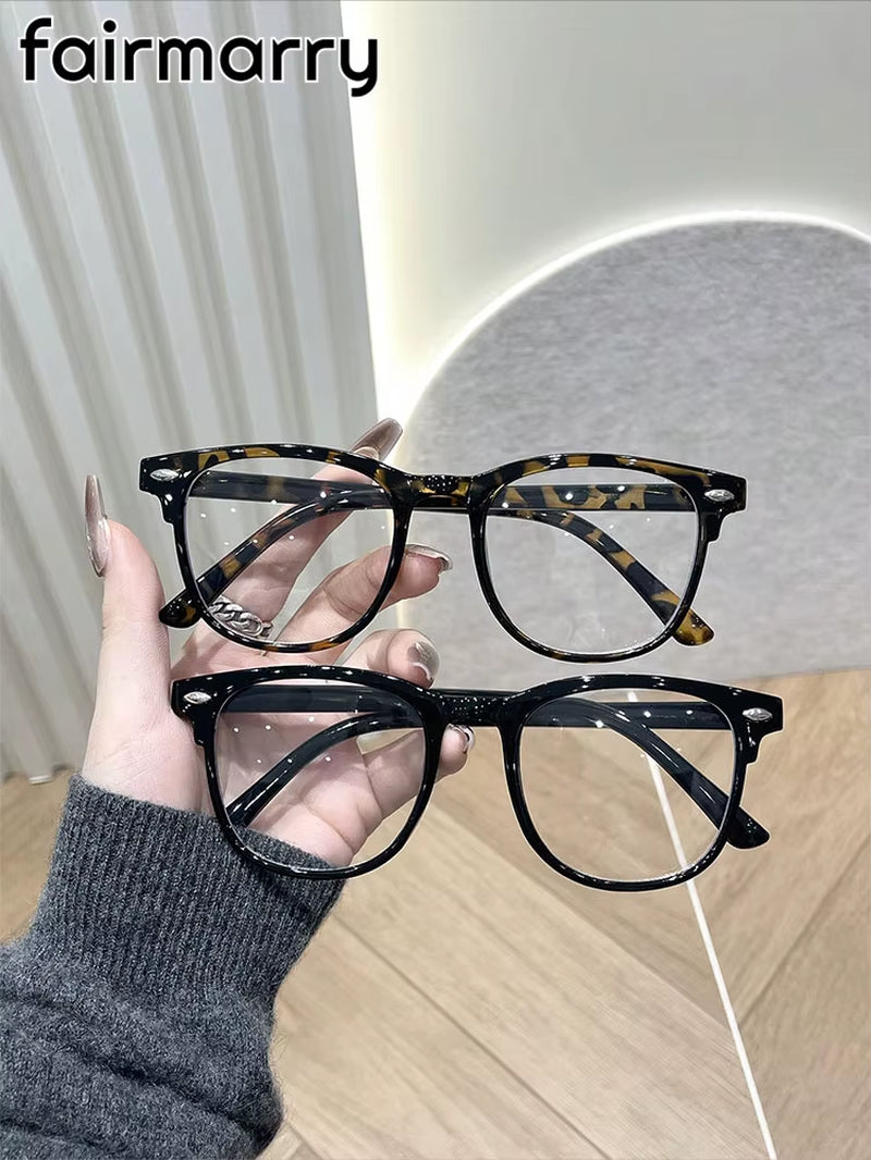 1-2-3PCS Unisex Square Plastic Frame Trendy Anti-Blue Light Clear Glasses for Back to School Clothing Accessories.