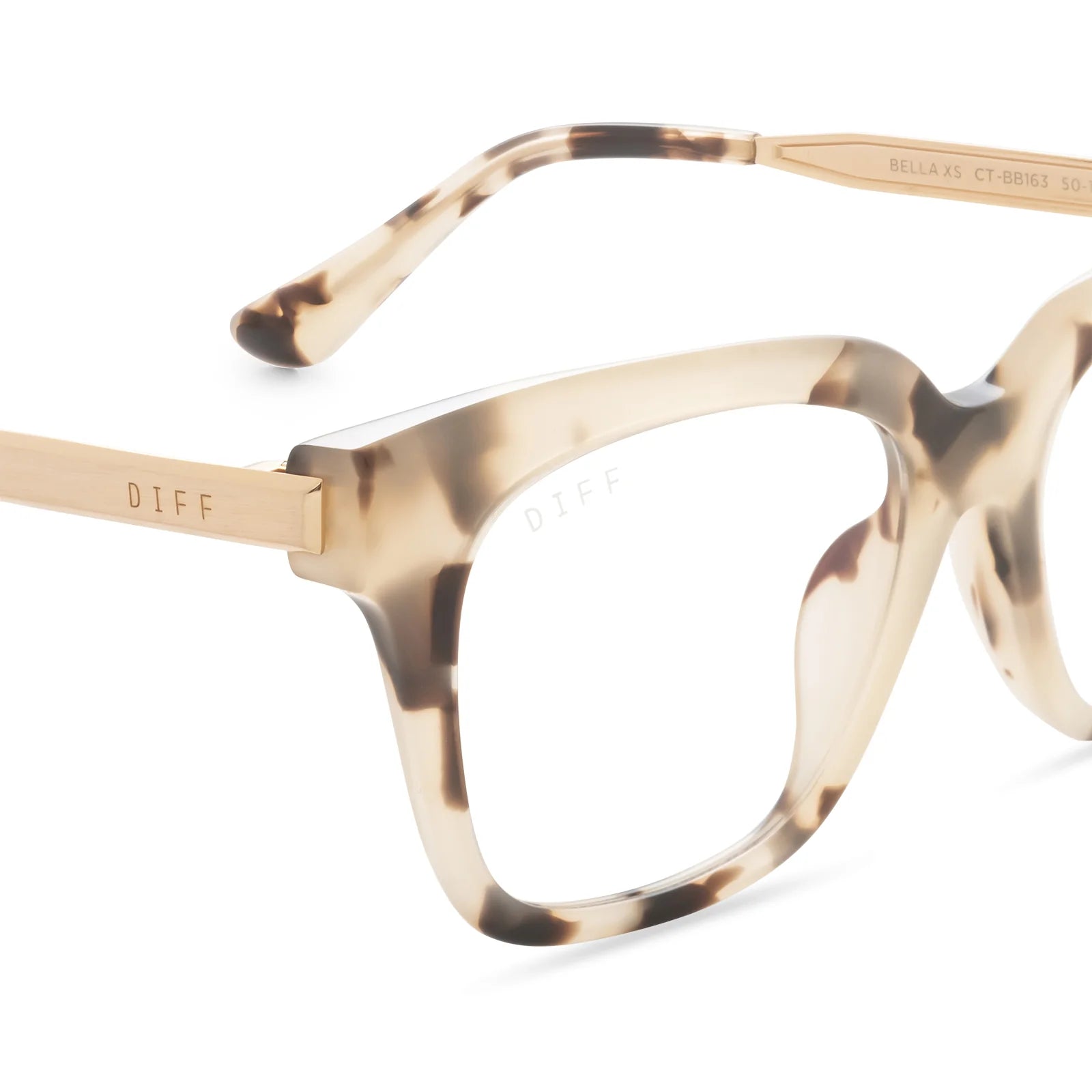 BELLA XS - CREAM TORTOISE + BLUE LIGHT GLASSES