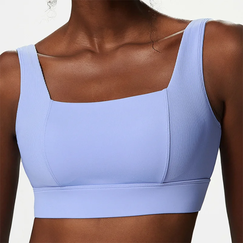 Women Sexy Sports Underwear Breathable Soft Nylon Gym Yoga Bra Running Crop Tops With Fixed Chest Pads Female Workout Clothing