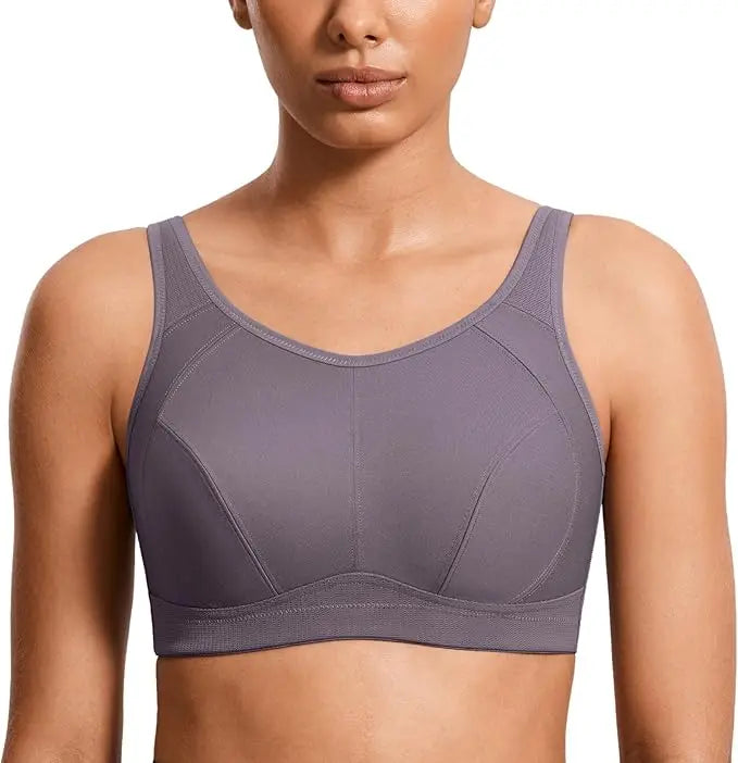 Women High Support Full Coverage Plus Size Sports Bras  No Padded Wireless Bras Running Fitness Lady Sportwear Tops