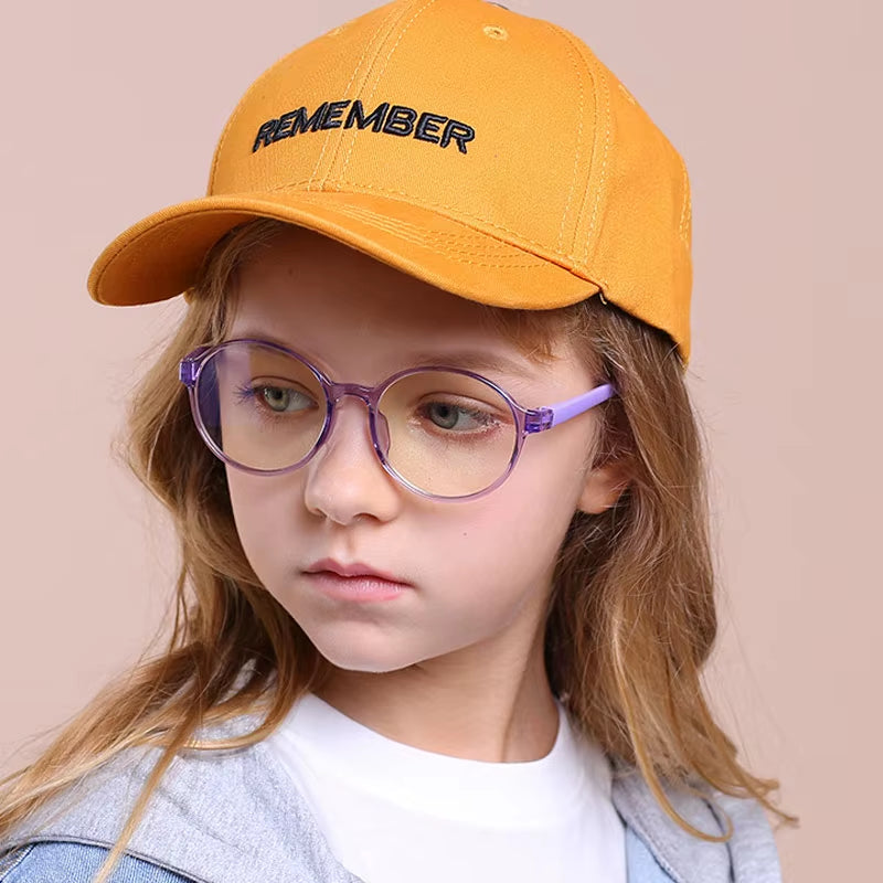Anti Blue Light Glasses Kids round Silicone Custom Myopic Glasses Boys Girls Optic Prescription Blue Light Blocking Glasses