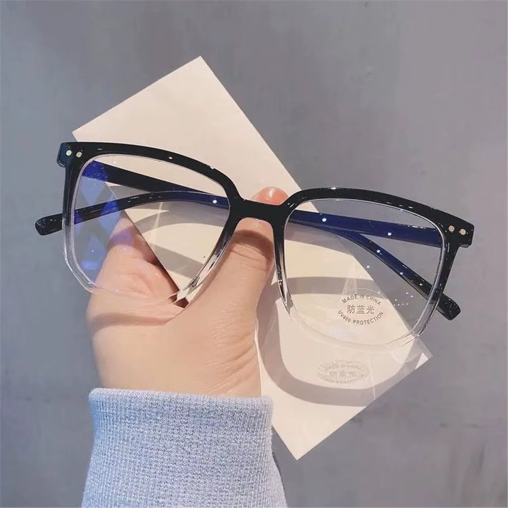 Trend Big Square anti Blue Light Glasses Women'S Glasses Computer Goggles Glasses Transparent Optical Spectacle Eyeglass